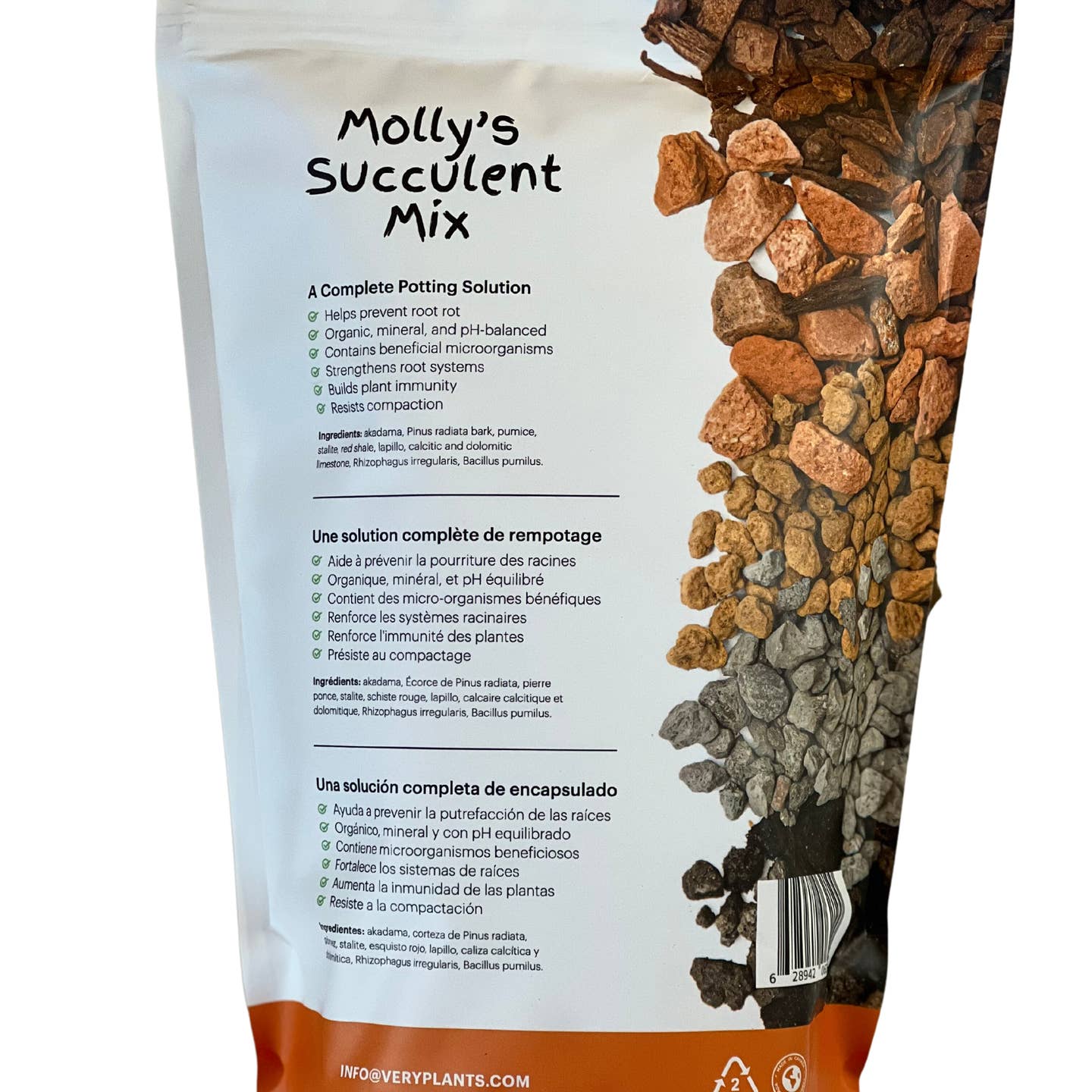 Molly's Succulent Mix - Premium Gritty Soilless Potting Mix for Succulents, Cactus and Bonsai