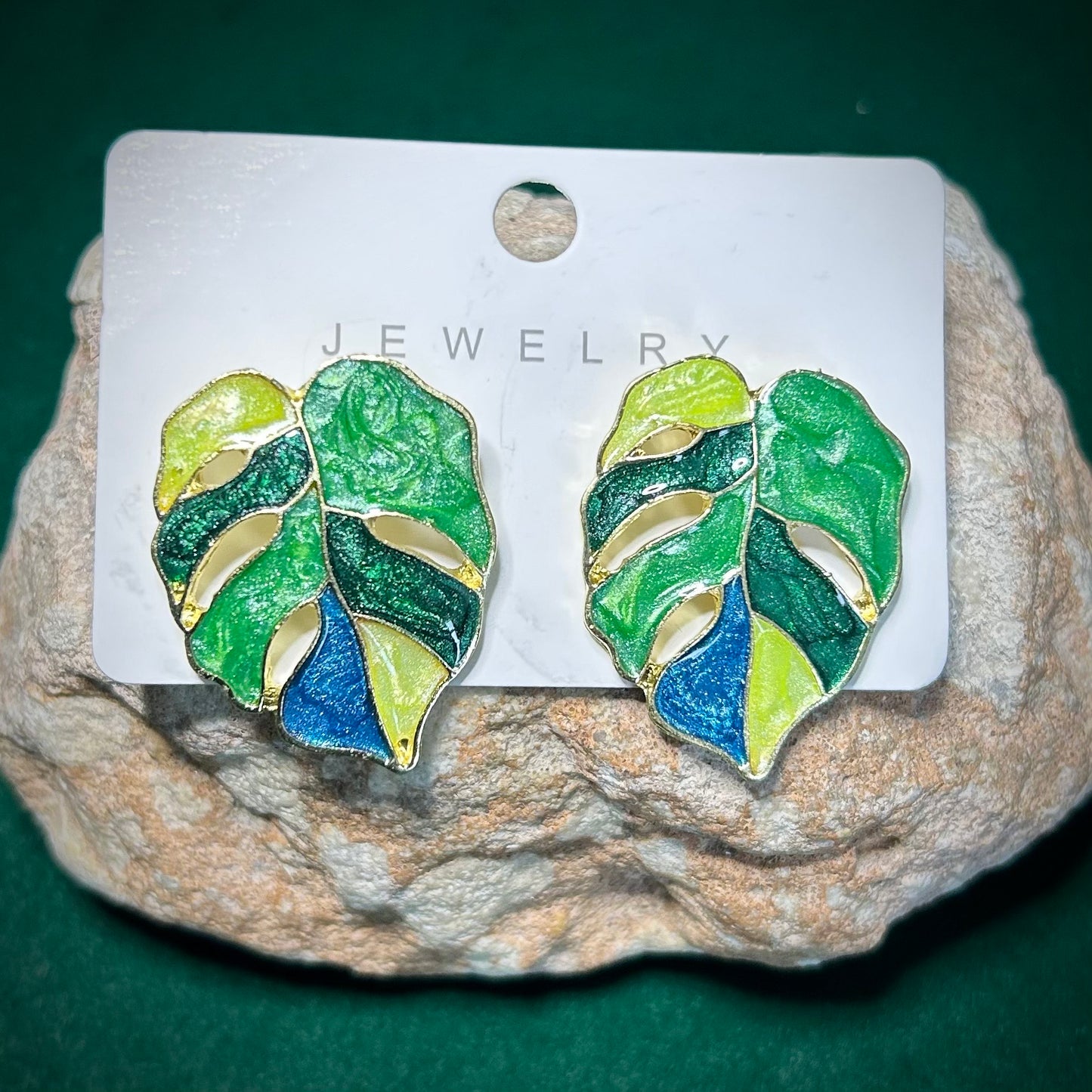 Tropical Leaf Earrings