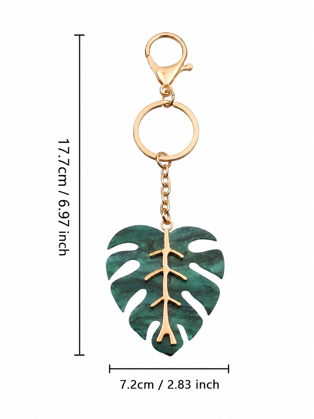 Monstera Leaf Keychain