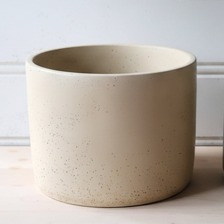 Concrete Cylinder Planter - Cream