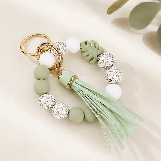 Monstera Leaf Wristlet Keychain