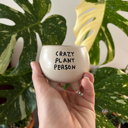 Crazy Plant Person 2" Ceramic Pot