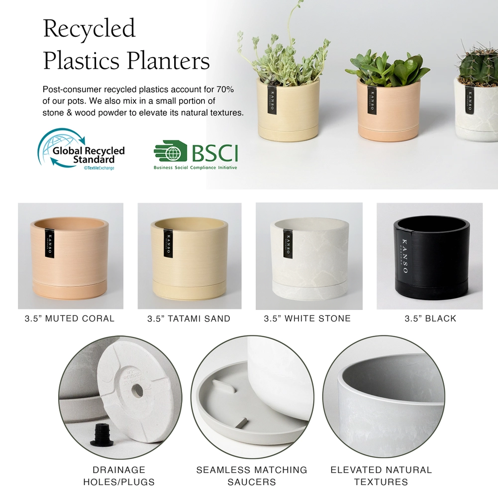 3.5" Earth Tone Mini Planter
